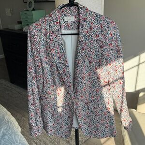 LOFT Multicolor Floral Blazer